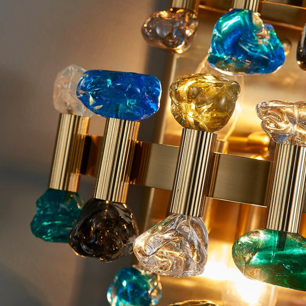 Coruna | Modern colorful design sconce for bedroom, Colorful Crystal