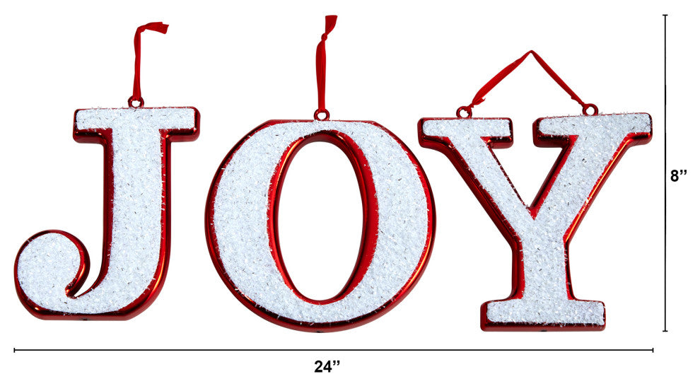 Nearly Natural D1048 8.5 JOY Holiday Deluxe Shatterproof Ornament Set