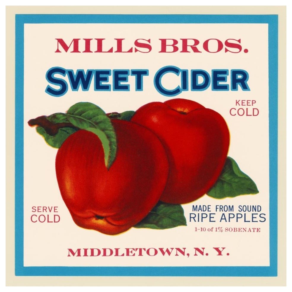"Mills Bros. Sweet Cider" Digital Paper Print by Retrolabel, 38"x38"
