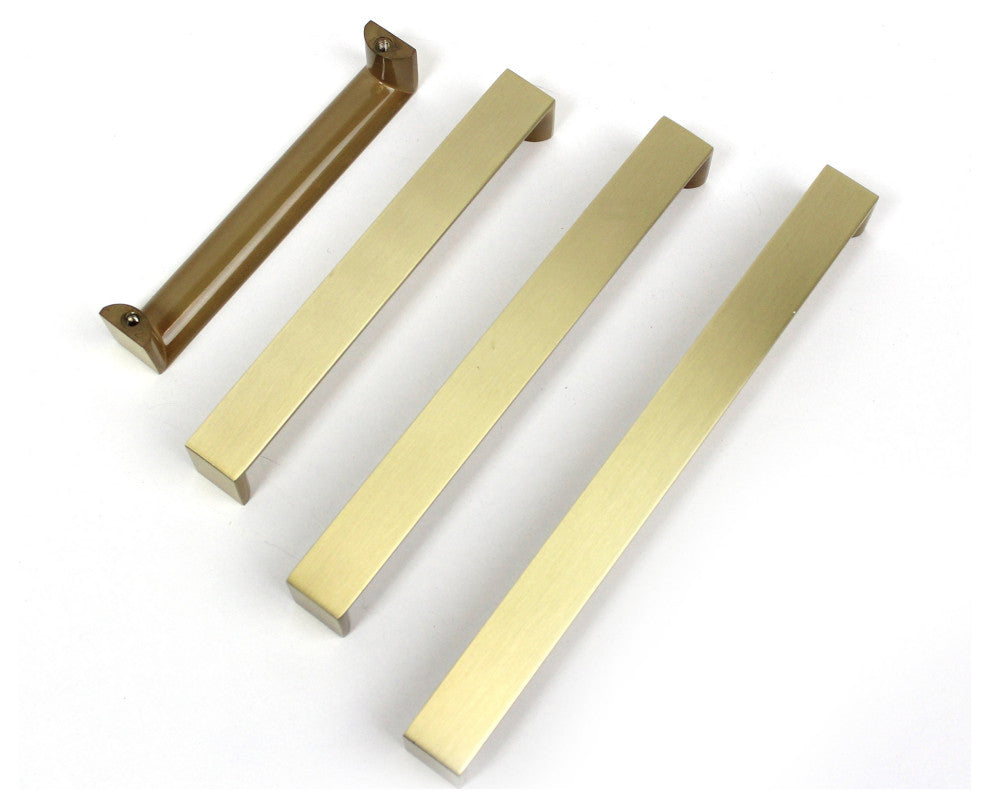 Dowell Series 3007 Handles, 10 Pack, Brushed Brass, 128mm / 5" CTC