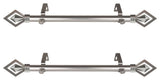 Lance Side Curtain Rods 12-20", Satin Nickel