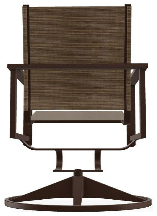 Tribeca Sling Outdoor Swivel Rocker, Bark/Kona