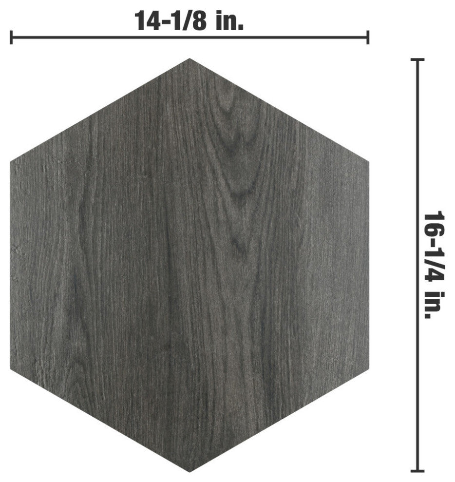 Natura Hex Nero Porcelain Floor and Wall Tile