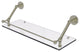 Prestige Skyline 24" Floating Glass Shelf with Gallery Rail, Polished Nickel