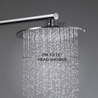 Circular 2 Function Thermostatic Shower System, Rough, Valve, Chrome