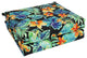 20"X19" Patterned Outdoor Polyester Chair Cushions, Set of 2, Beachcrest Caviar