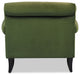 Alana 38" Lawson Accent Arm Chair, Metal Casters, Olive Green Performance Velvet