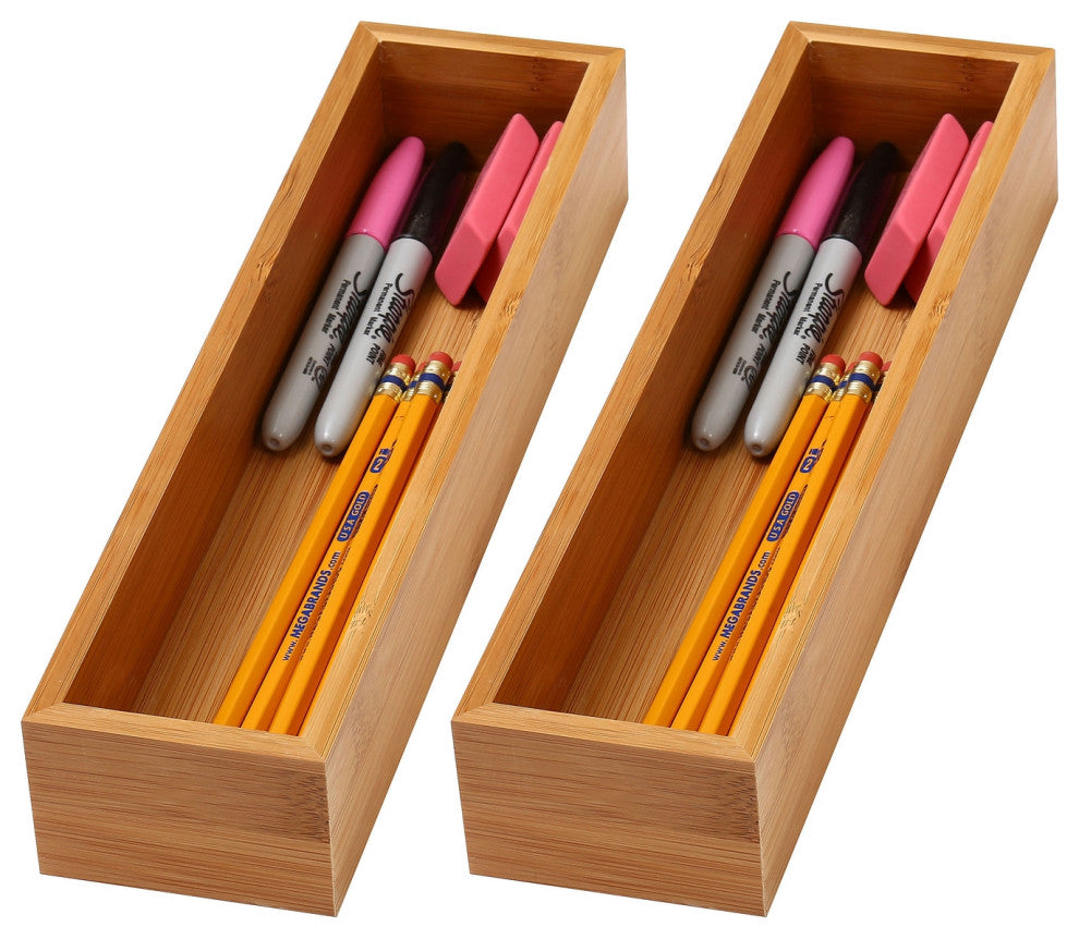 YBM Home Kitchen Drawer Organizer Storage Box, Set of 2, 3"x12"x2"