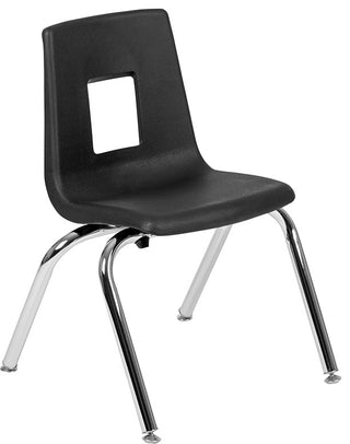 Mobile 47.5" Circle Wave Activity Table Set with 14" Student Stack Chairs, Oak