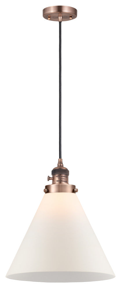 INNOVATIONS 201CSW-AC-G41-L-LED 1-Light Mini Pendant Antique Copper