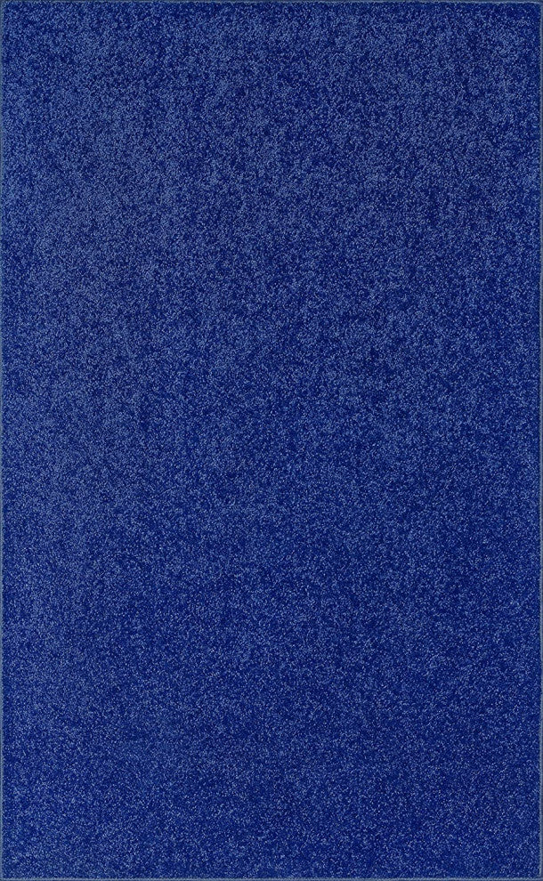 Broadway Collection Solid Color Area Rugs Neon Blue - 2' X 6'