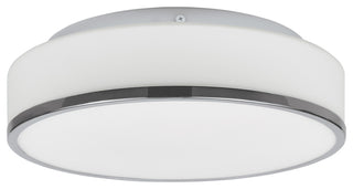 Access Lighting 20671 Aero 2 Light 13"W LED Flush Mount Drum - Chrome / Opal