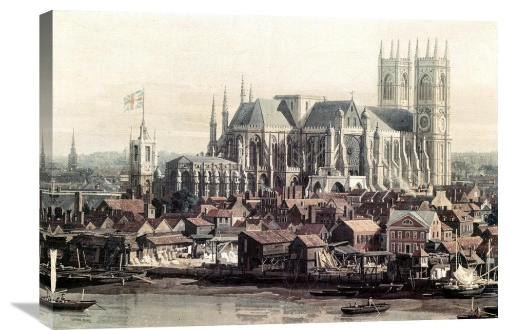"View of London With The Thames - Detail" Artwork, 30"x21"
