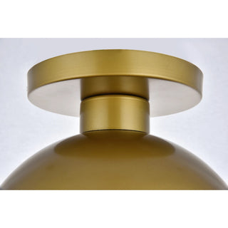 Elegant Lighting LD6056 Eclipse 12"W Semi-Flush Globe Ceiling - Brass