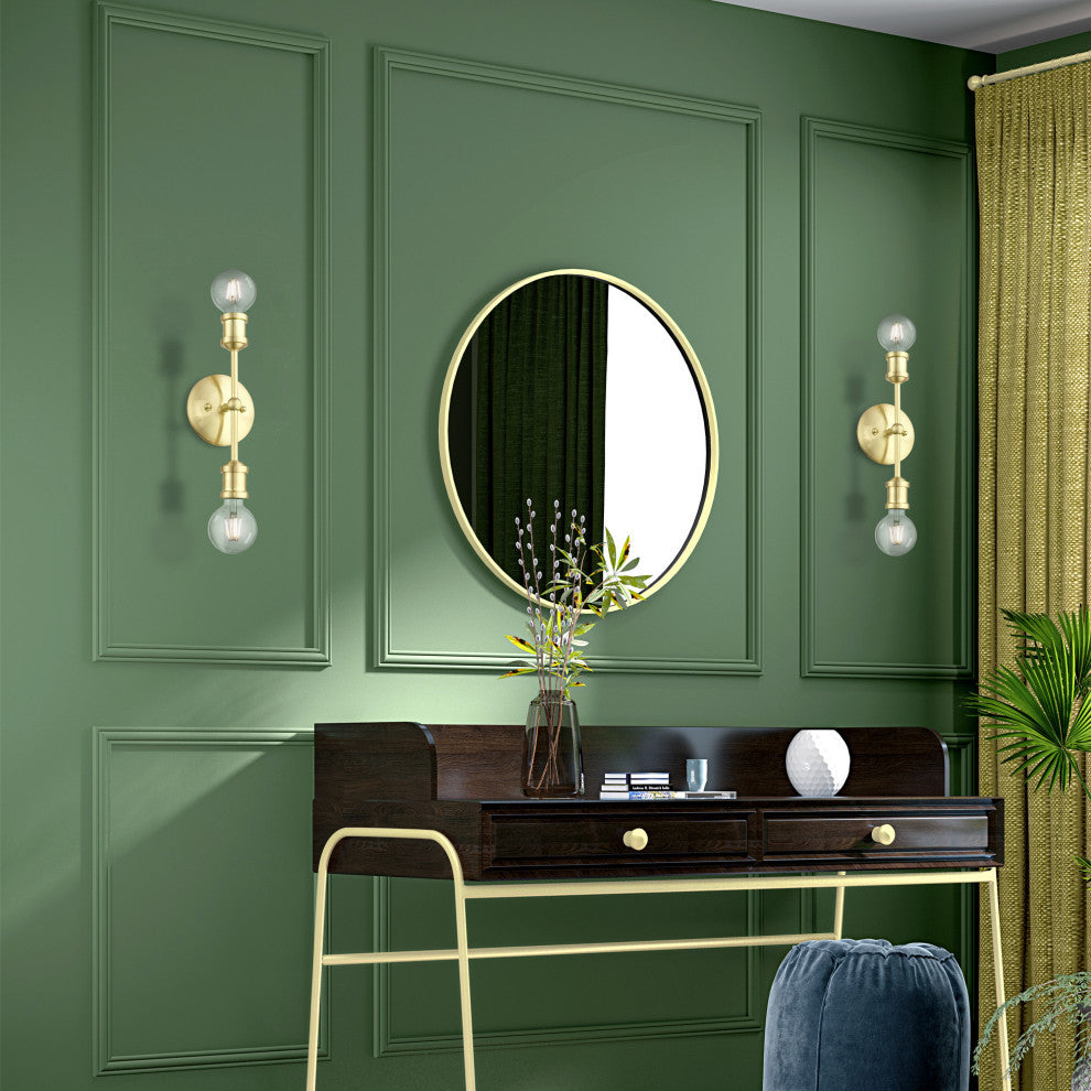 Lansdale 2 Light Satin Brass ADA Vanity Sconce