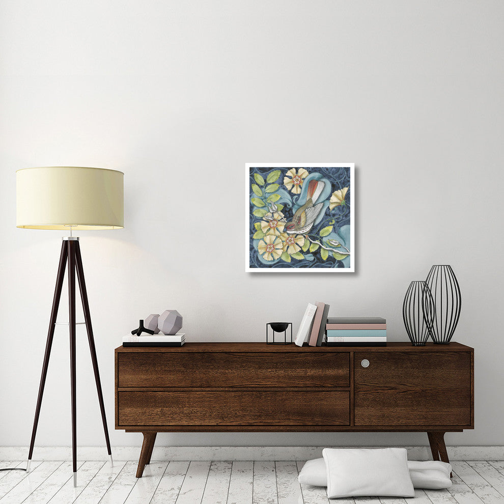 "Arts and Crafts Bird II" Digital Paper Print by Elyse DeNeige, 26"x26"