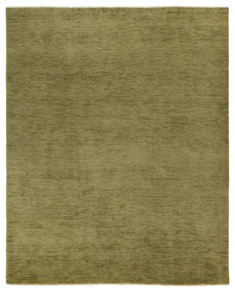 Jaipur Living Origin Knotted Solid Area Rug, Green, 8'x10'