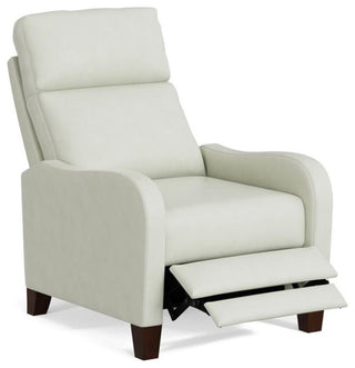 Sunset Trading Dana Pushback Leather Recliner, Pearl White