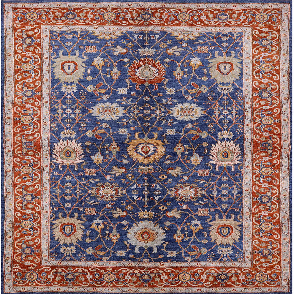 Ahgly Company Indoor Square Mid-Century Modern Area Rugs, 5' Square