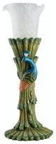 Victorian Peacock Torchiere Table Lamp