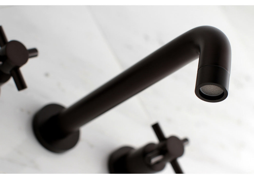 Kingston Brass Two-Handle Wall Mount Tub Faucet, Oil Rubbed Bronze