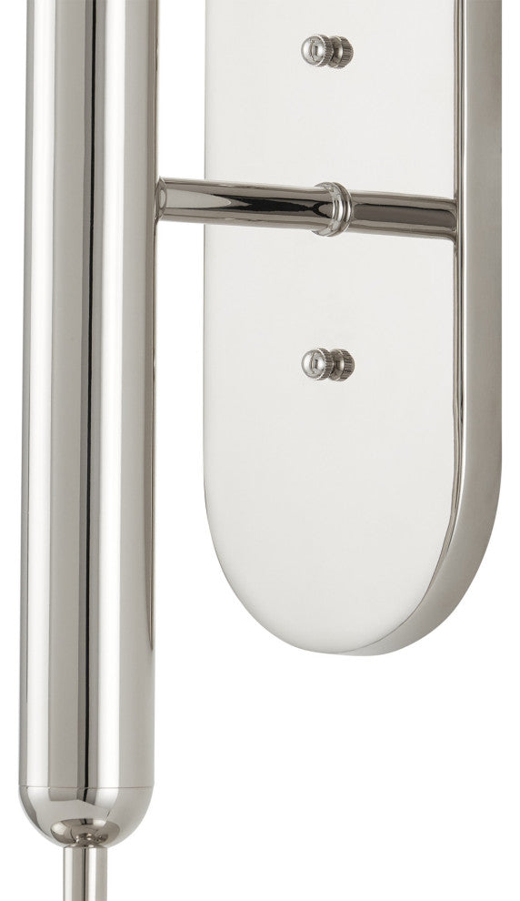 Barbican Double-Light Nickel Wall Sconce