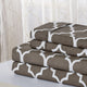 Bibb Home 4 Piece Printed Microfiber Sheet Set, Gray Trellis, Twin