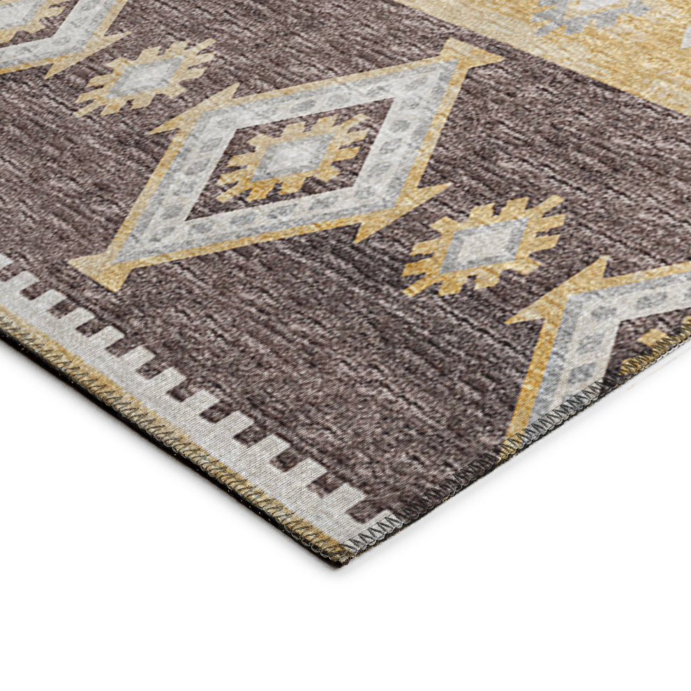 Indoor/Outdoor Sedona SN12 Goldenrod Machine Washable 8' x 10' Rug