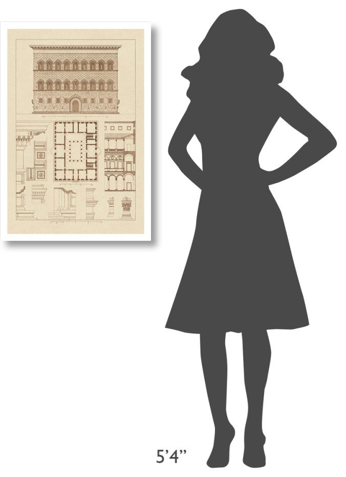 "Palazzo Strozzi at Florence" Digital Paper Print by J. Buhlmann, 22"x32"