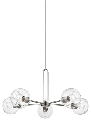 Codyn Five Light Large Chandelier, Brushed Nickel
