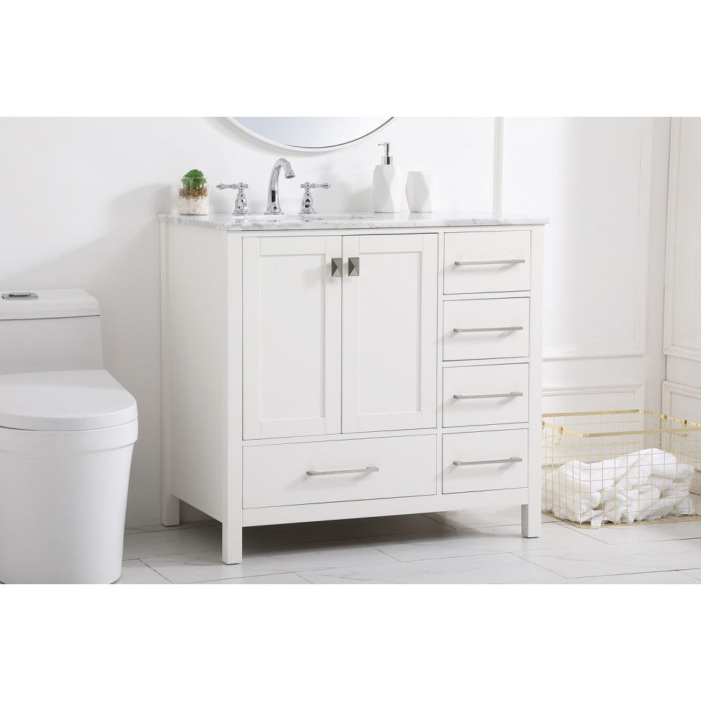 Elegant VF18936WH 36"Single Bathroom Vanity, White