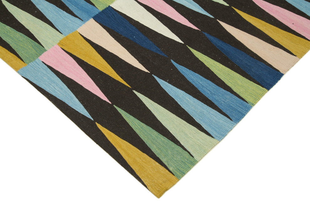 Rug N Carpet - Handwoven Turkish 7' 7'' x 10' 4'' Flatweave Wool Kilim Rug