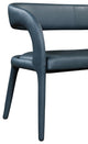 Sylvester Faux Leather Bench, Navy