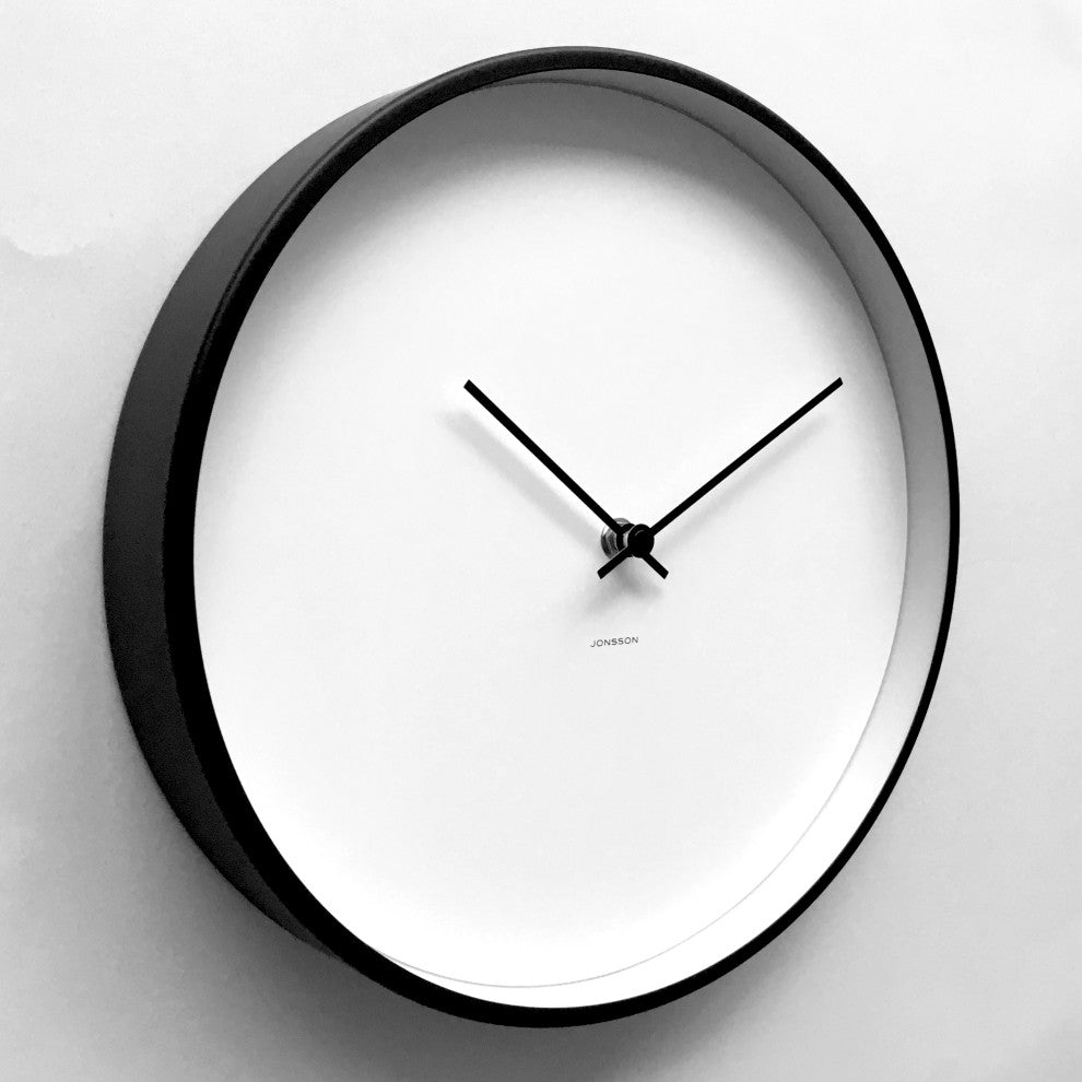 Black and White 12" Silent Wall Clock