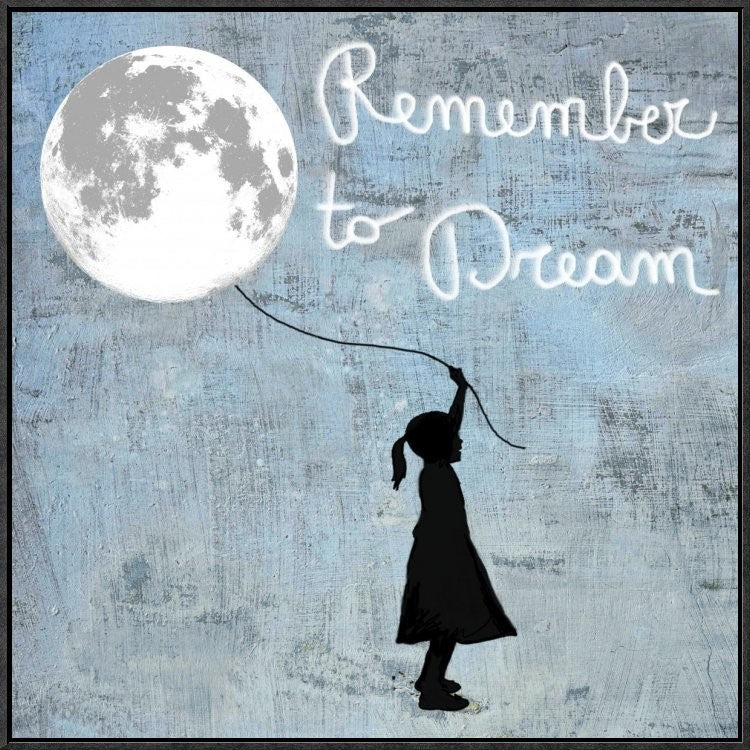 "Remember to Dream" Framed Canvas Giclee by Masterfunk Collective, 25x25"