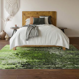 Premium Machine Washable Mayfield AMF581 Green 8' x 10' Rug