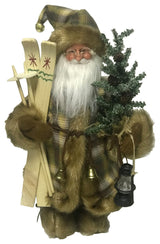 15" Woodsman with Skis Santa