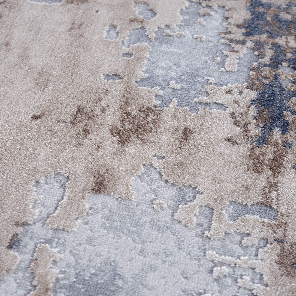 8' X 10' Beige Abstract Dhurrie Area Rug
