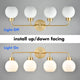 Modern Bath Vanity Light Wall Sconce Gold, 4-Light