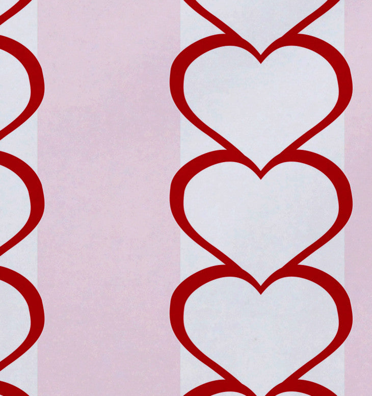 18"x14" Valentine Print Placemat, Red, Set of 4
