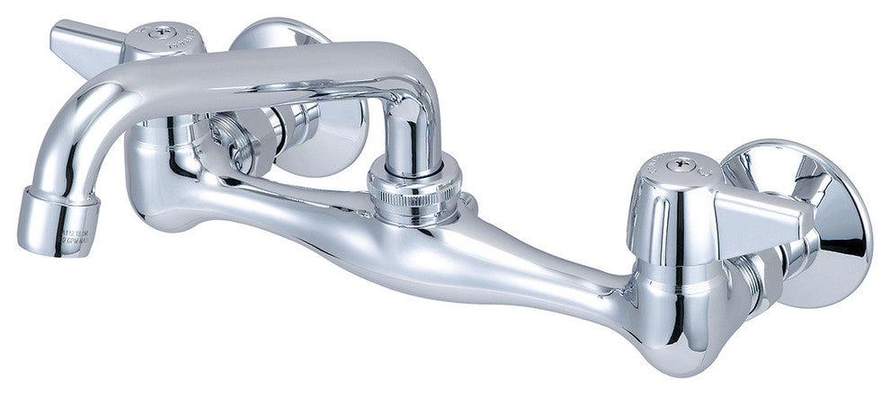 Central Brass Two Handle Wallmount Kitchen Faucet