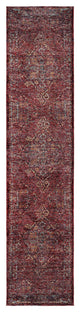 12' Runner Red and Gold Oriental Power Loom Runner Rug
