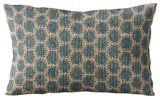 Plutus Blue Eyelashes Dot Luxury Throw Pillow, 22"x22"
