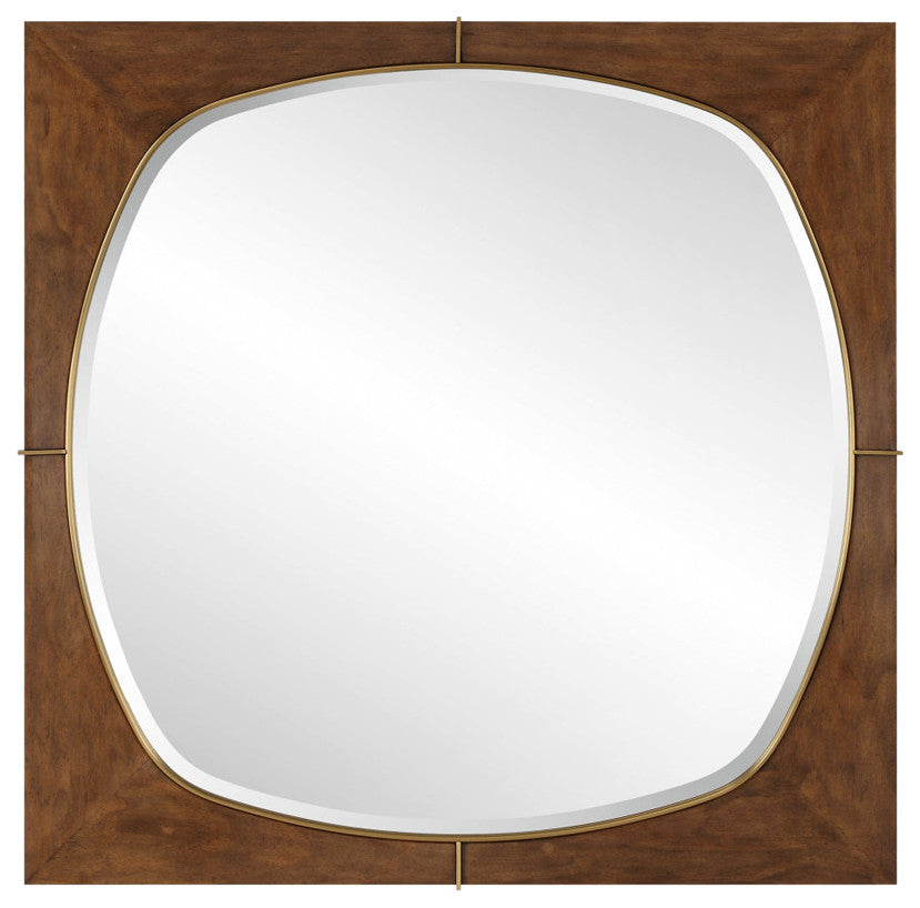 Uttermost Garonne Square Walnut Mirror