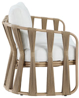 San Pietro Upholstered Patio Loveseat, Cream