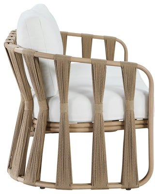 San Pietro Upholstered Patio Loveseat, Cream