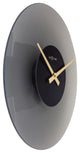 Float 16" Frosted Gray Glass Wall Clock