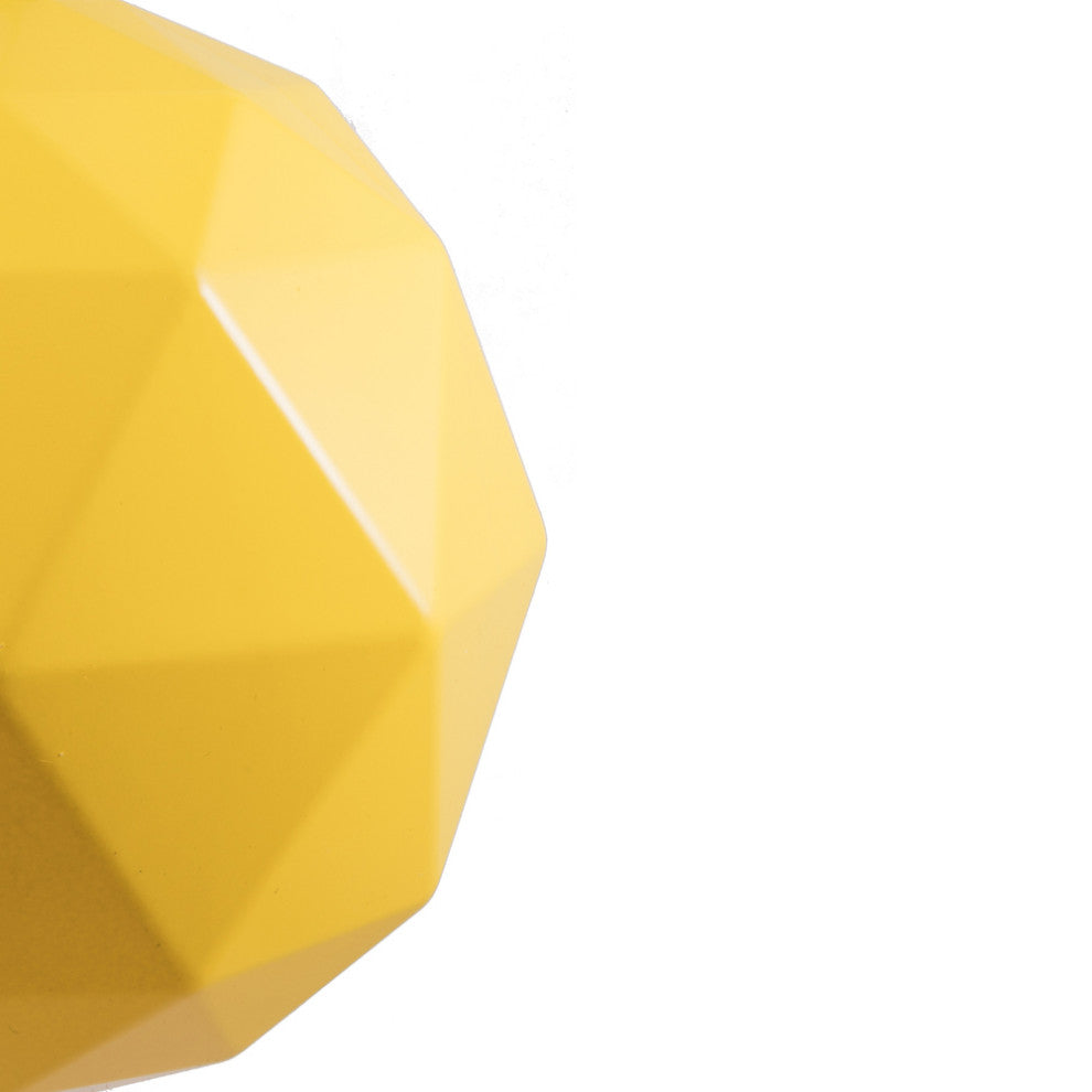 Vickerman M177578Ds 8" Yellow Shiny Geometric Ball Ornament