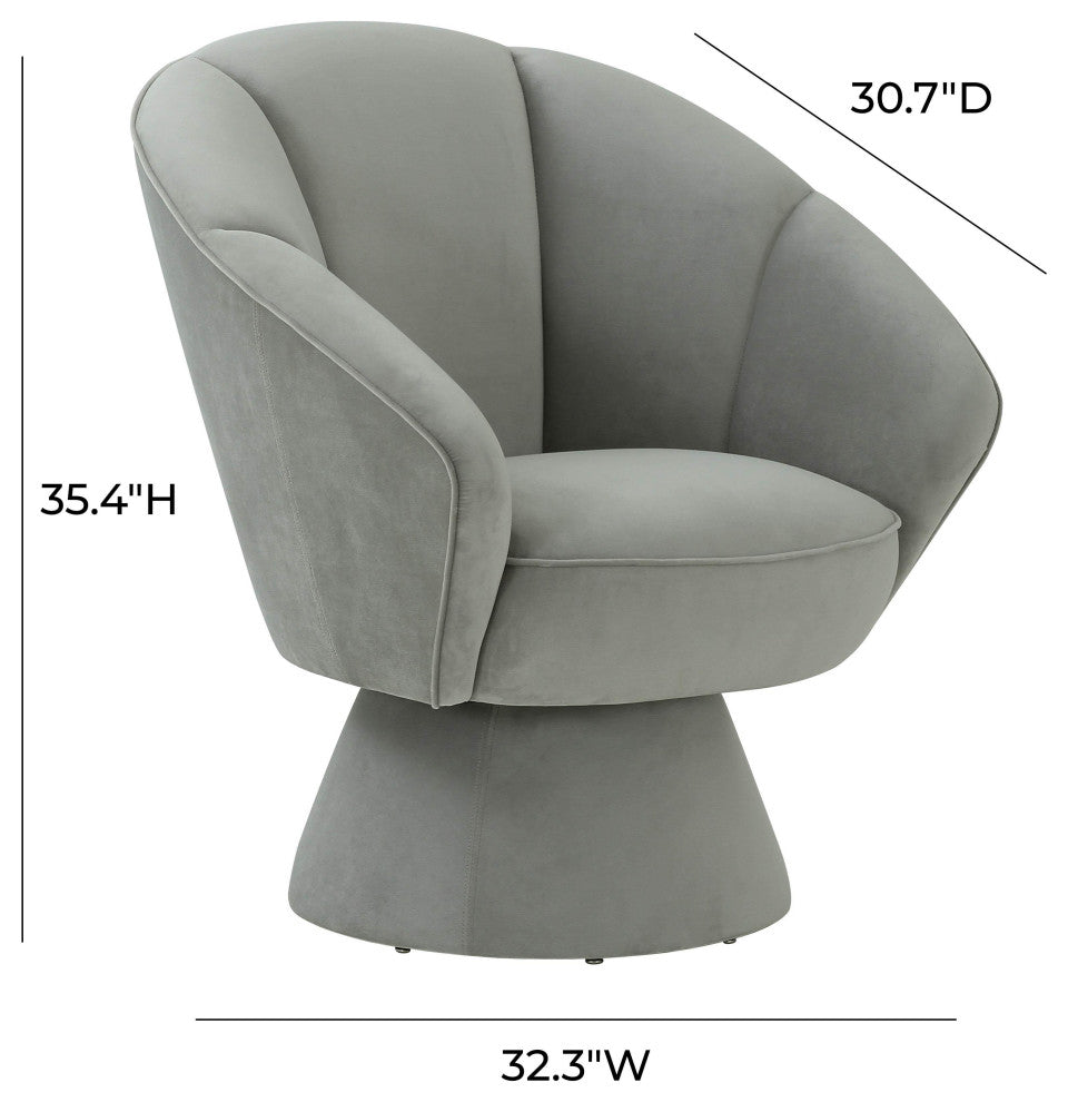 TOV Furniture Allora Grey Accent Chair