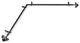 Florence 13/16 inch Corner Window Curtain Rod, Black, 48-84"